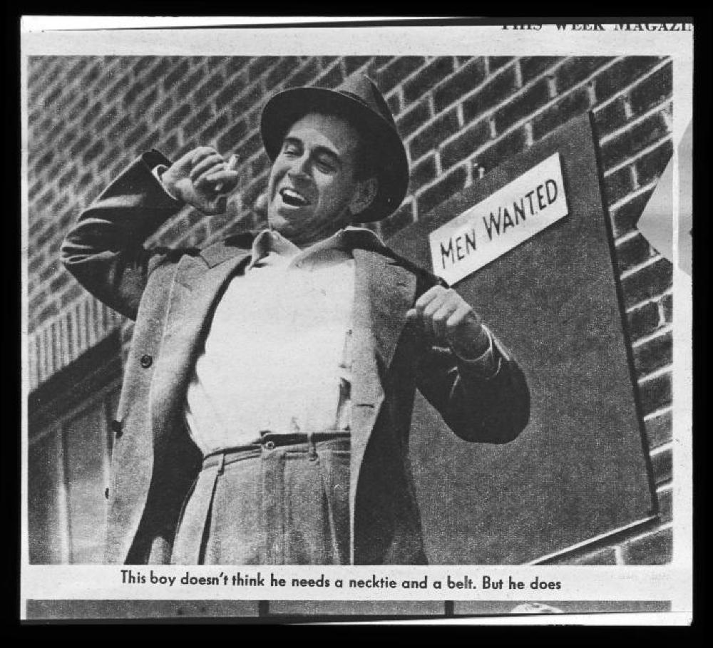 A Necktie and Belt, Job Hunting 1924 page 1
