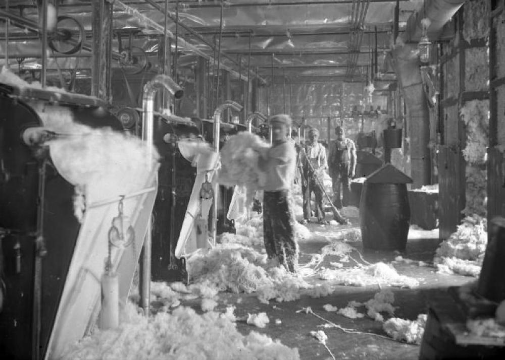 Carding Room at Men's Underwear Factory, Hudson, NY, 1912 page 1