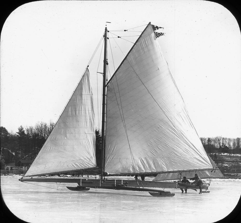 Ice Boat on the Hudson River near Hyde Park, c. 1900 page 1