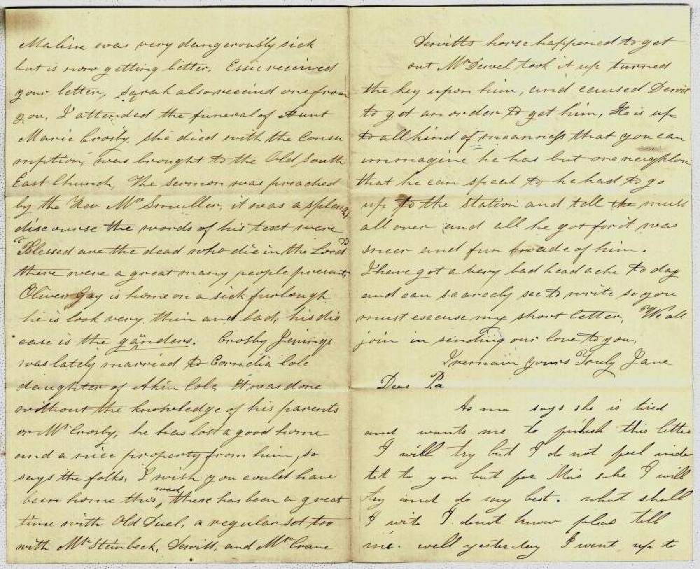 Letter from Jane Penny to her Husband June 6, 1863 page 2