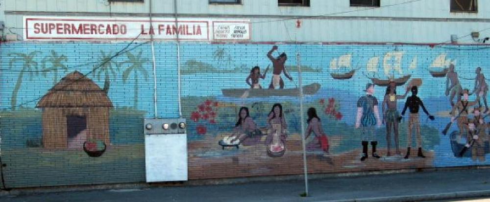 Mural on the Side of a Spanish Grocery Store, Syracuse, New York, 2002 page 1