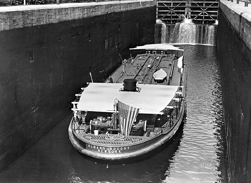 Standard Oil Company's Tanker in Lock 7, Barge Canal, 1921 page 1