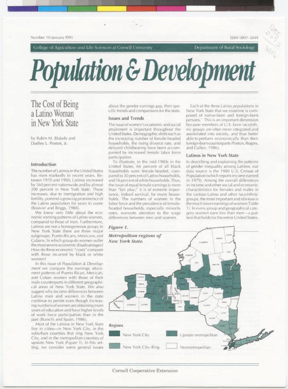The Cost of Being a Latina Woman in New York State, 1991 page 1
