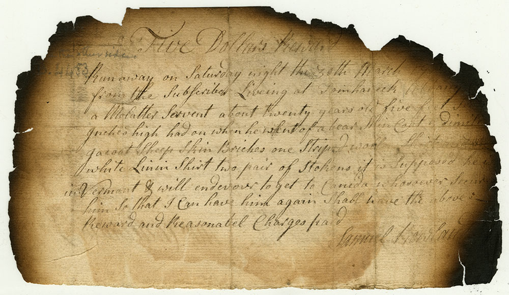 Deposition Regarding Runaway Slave in Vermont Militia, April 20, 1782 page 3