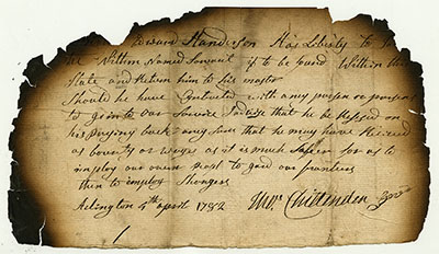 Deposition Regarding Runaway Slave in Vermont Militia, April 20, 1782 thumbnail page 4