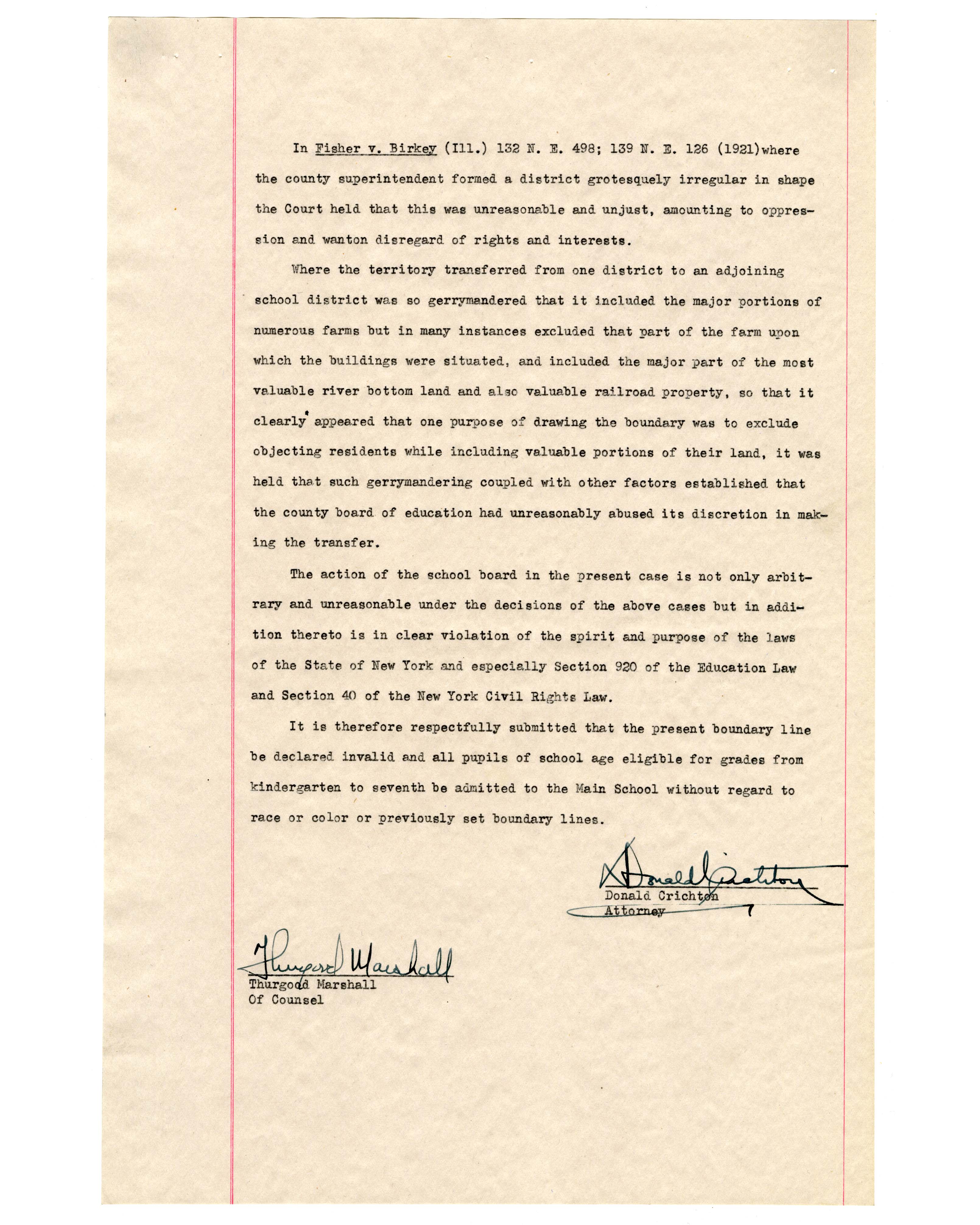 Memorandum Brief for Petitioners in the Hillburn Desegregation Case page 7