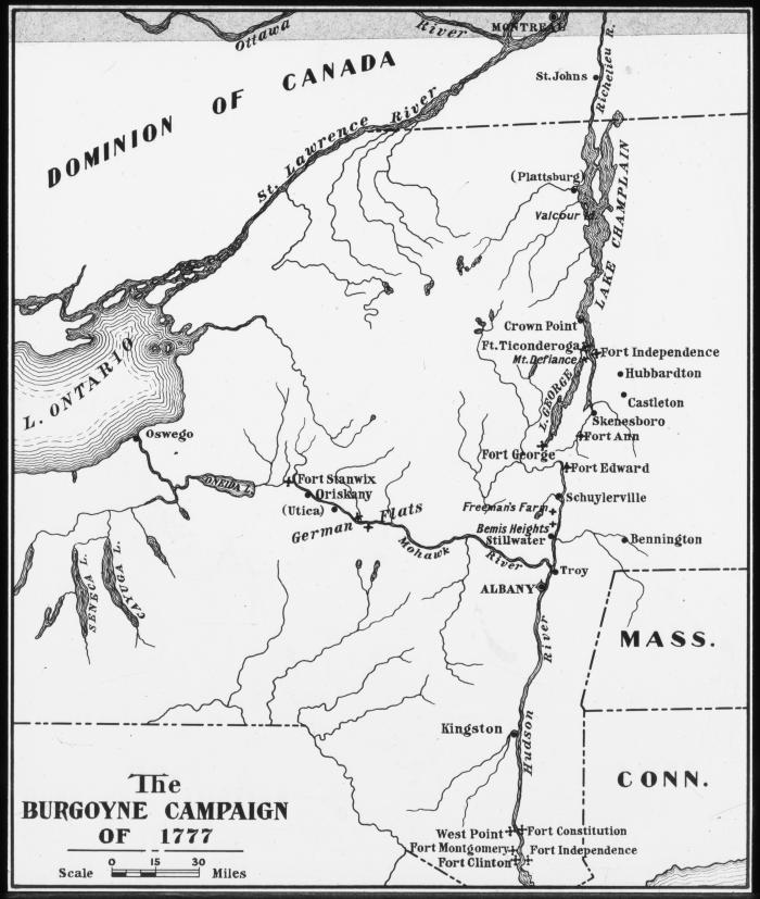 Map of the Burgoyne Campaign of 1777 page 1