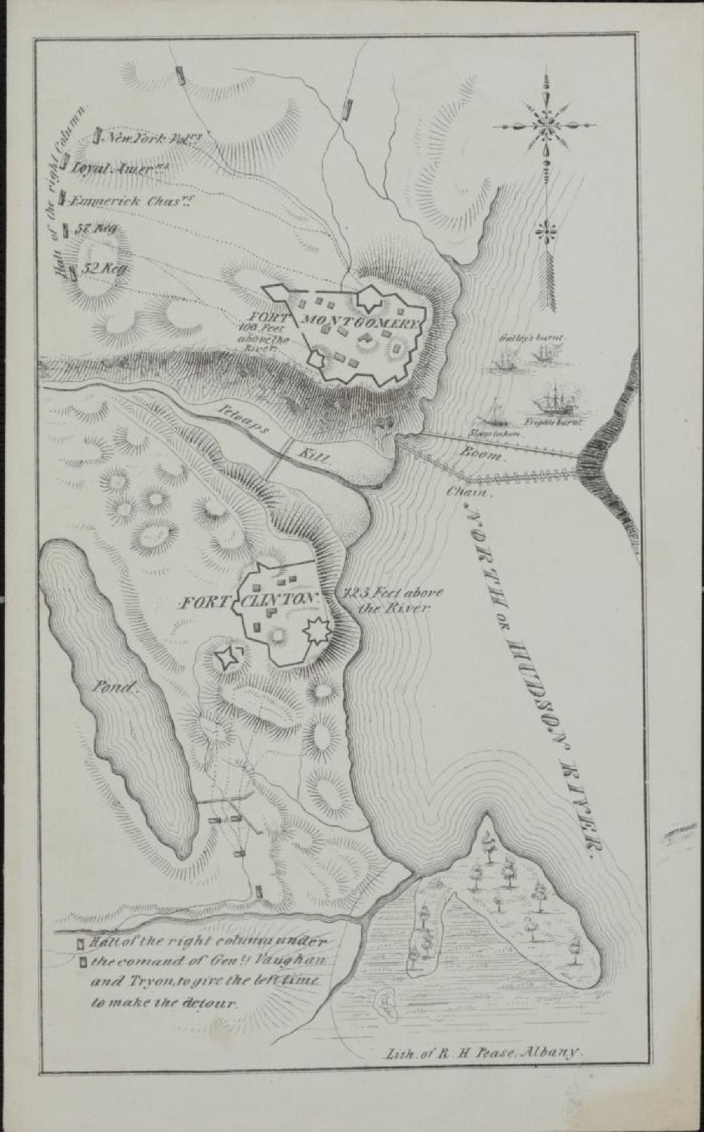 Fort Clinton and Fort Montgomery showing boom and chain page 1