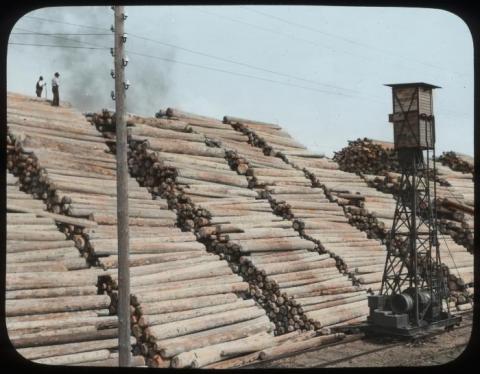 Peeled logs, circa 1900 page 1