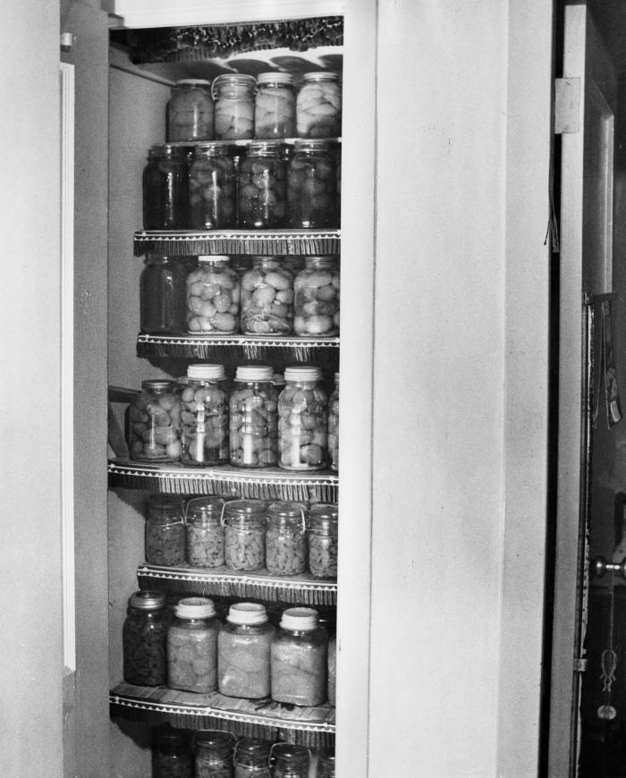 Load Closet Full of Canned Foods from Victory Garden Photograph in Main Document Viewer