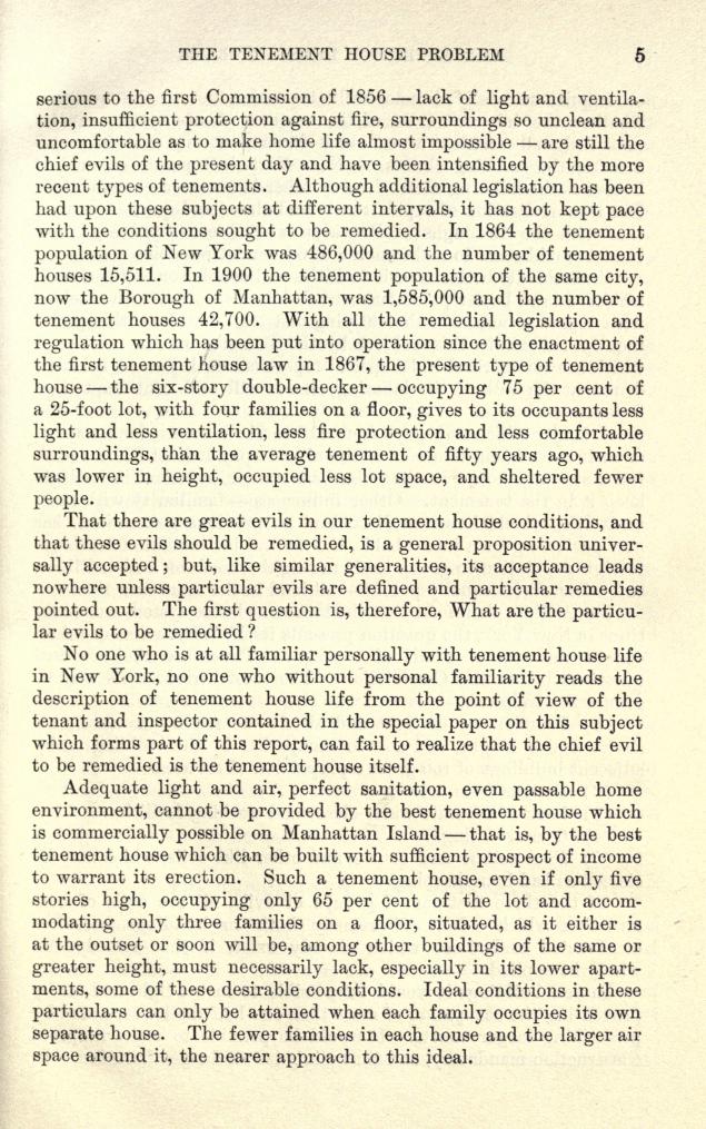 The Tenement House Problem, 1903 page 3