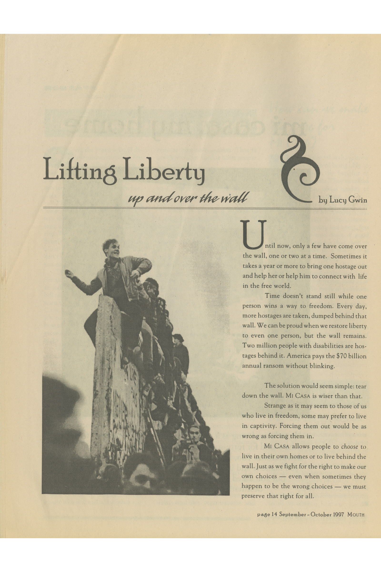 Article. Lifting Liberty page 1