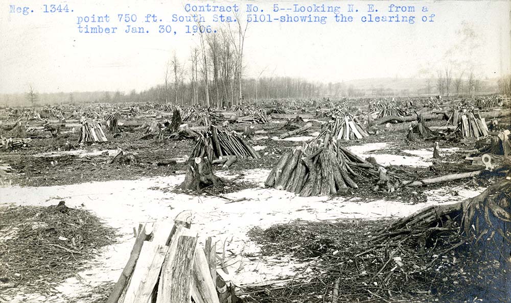 Photograph of land being prepared for digging of the Barge Canal, Montezuma, 1906 page 1