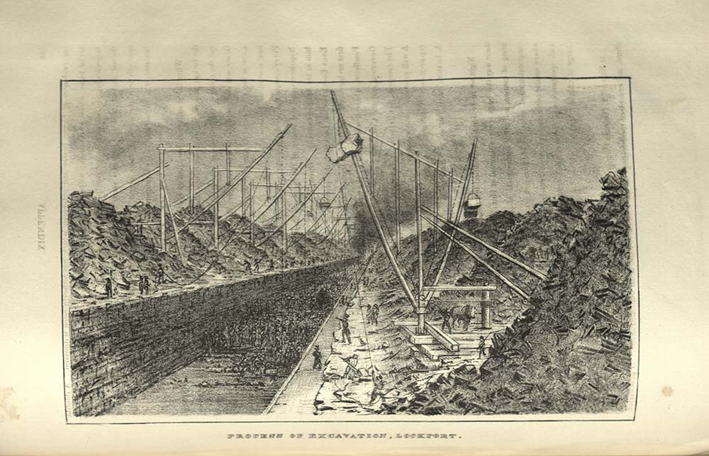 Engraving showing excavation of the "deep cut" near Lockport, New York, 1825 page 1