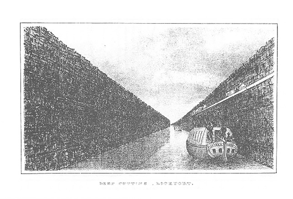 Engraving showing the completed "deep cut," 1825 page 1