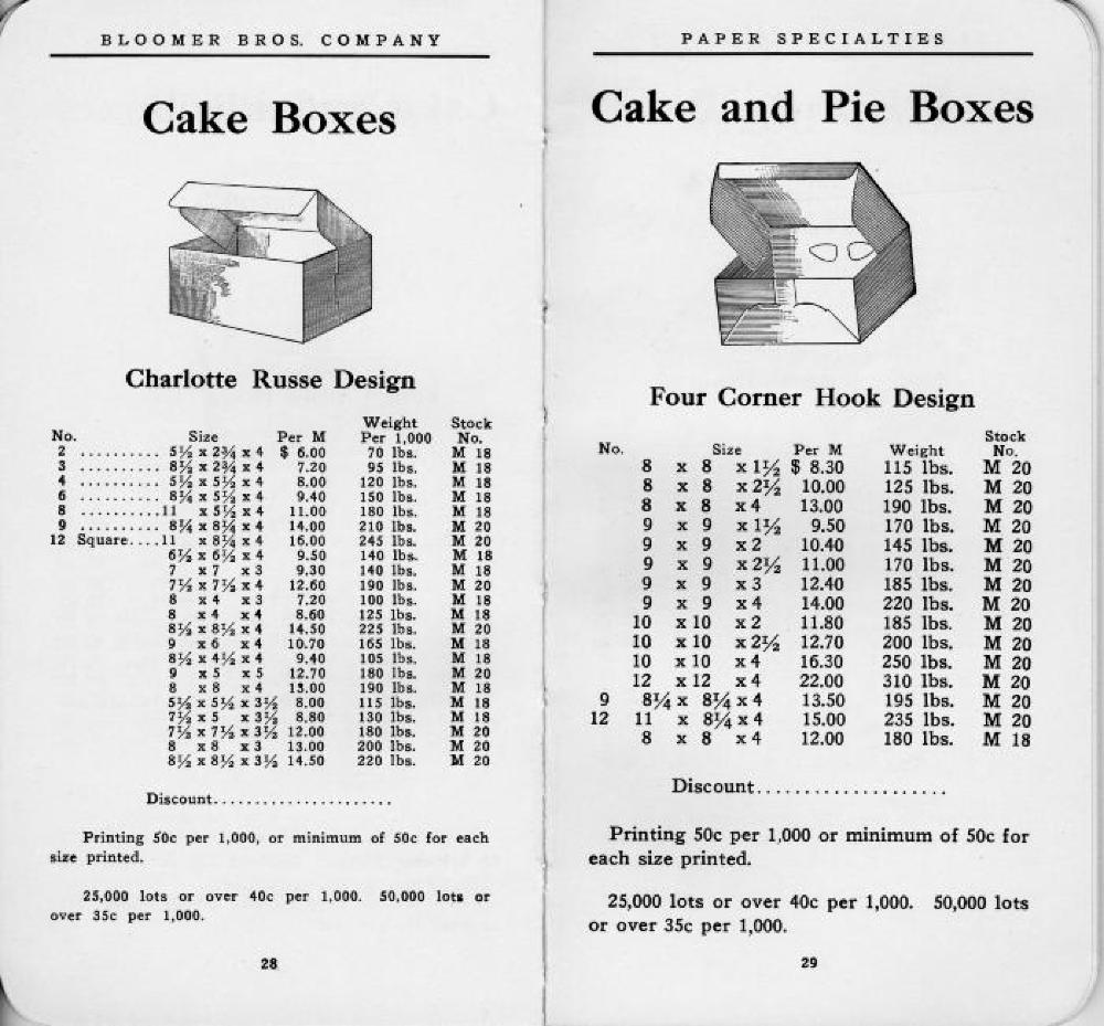 Bloomer Brothers Catalog of Paper Specialties, c. 1913 page 17
