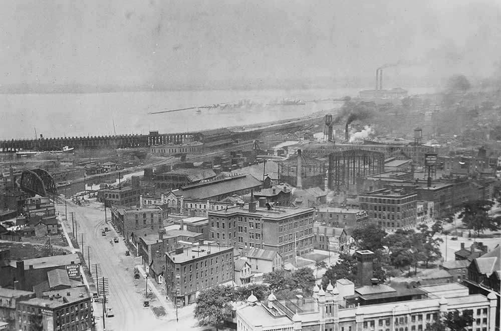 Photograph of Buffalo, looking northwest at the Niagara River, May 13, 1922 page 1