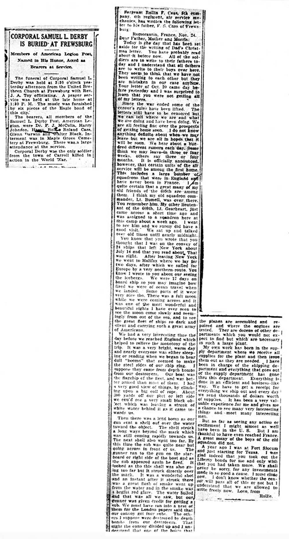 Samuel L. Derby Article page 1
