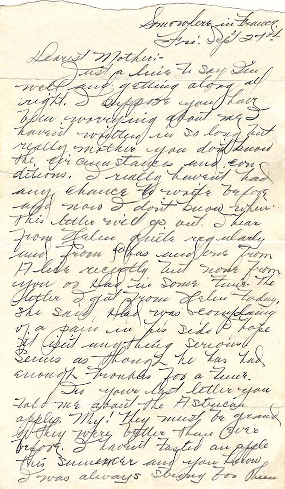 Samuel L. Derby Letter page 1