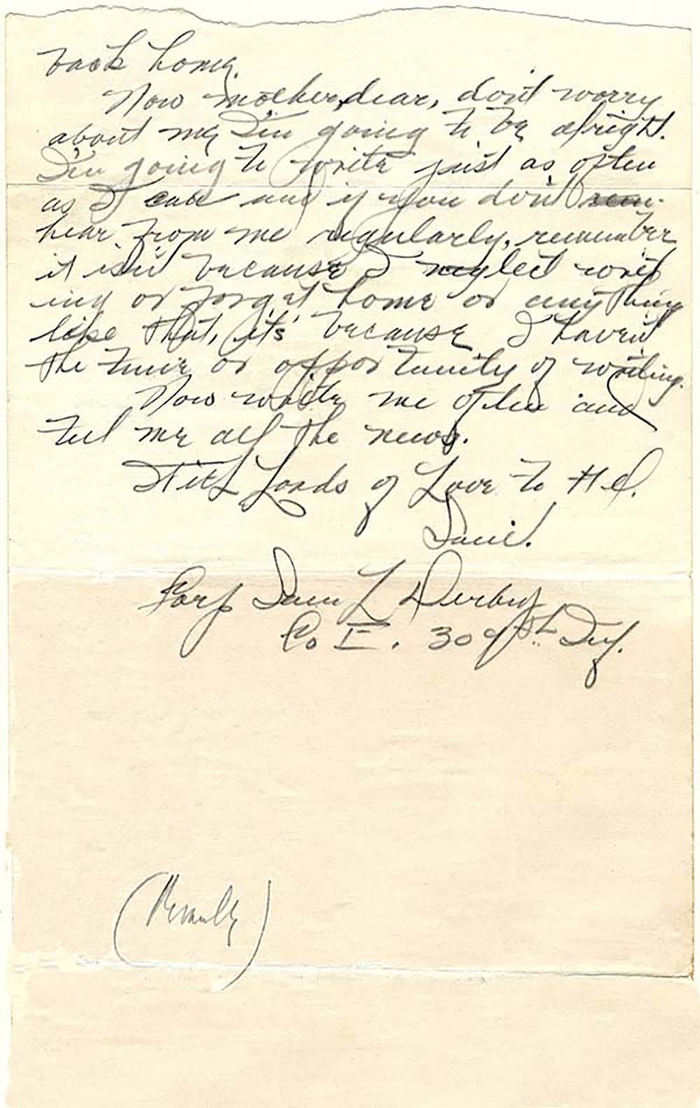 Samuel L. Derby Letter page 2