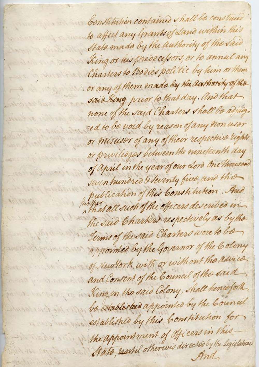 First Constitution of the State of New York page 23