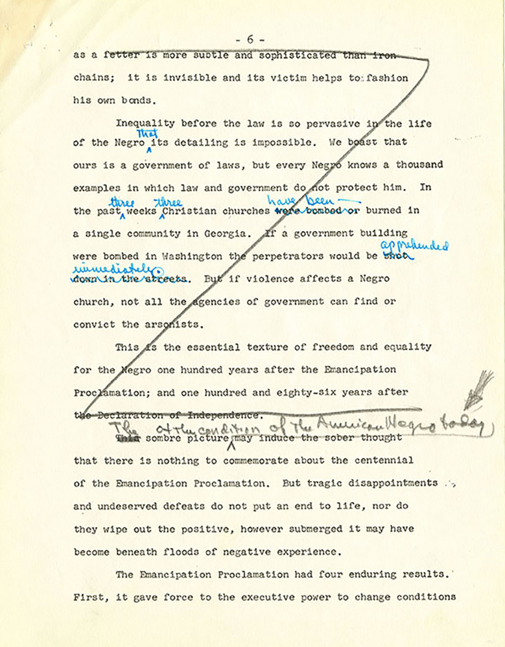 Address of the Reverend Dr. Martin Luther King, Jr. page 6