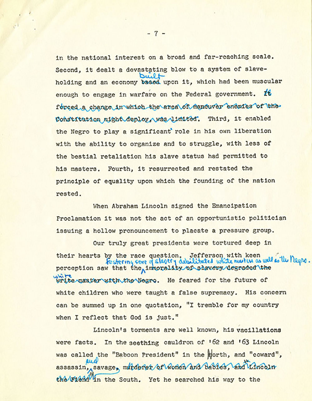 Address of the Reverend Dr. Martin Luther King, Jr. page 7