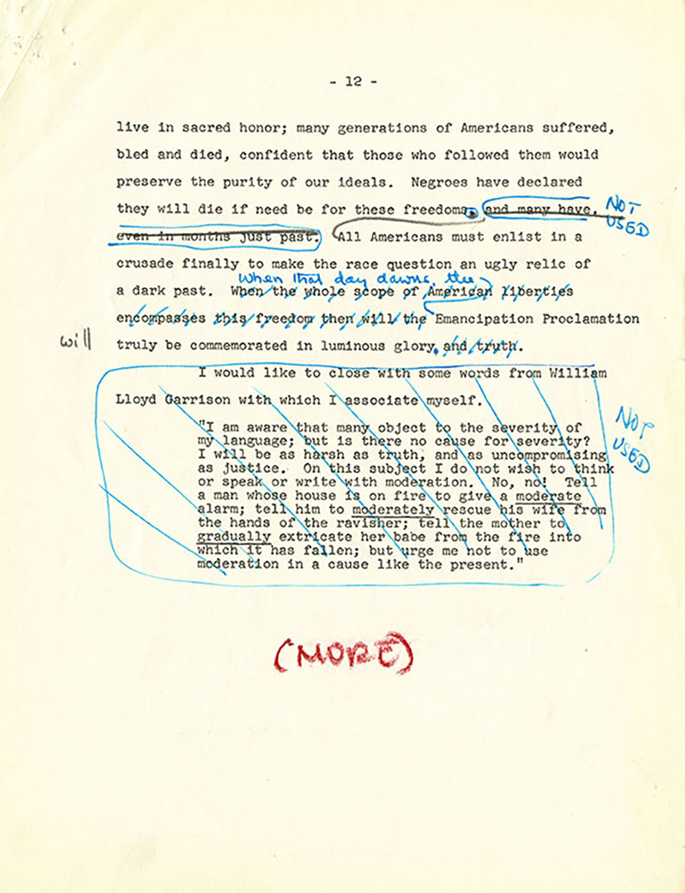 Address of the Reverend Dr. Martin Luther King, Jr. page 12