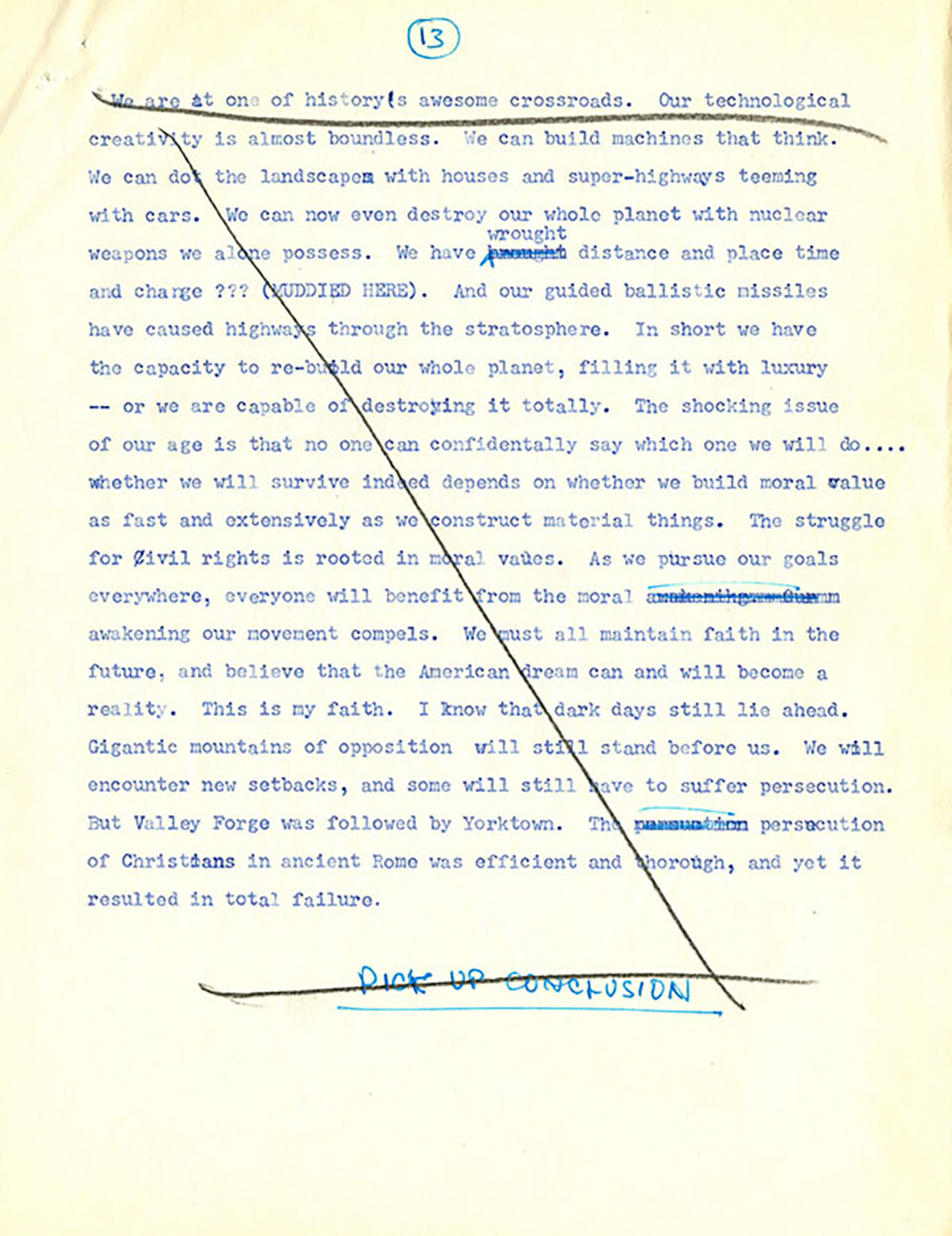 Address of the Reverend Dr. Martin Luther King, Jr. page 13