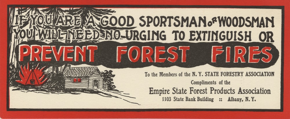 "Prevent Forest Fires" Postcard, Empire State Forest Products Association, 20th Century page 1