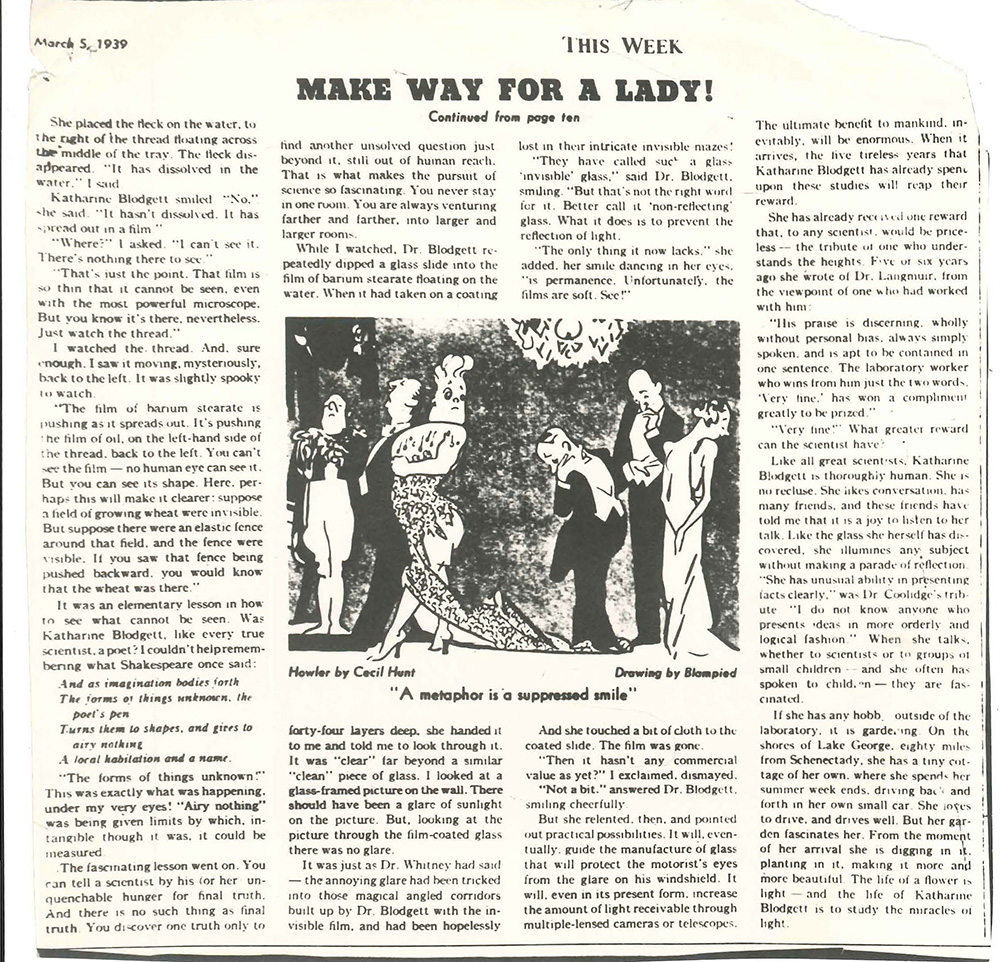 "Make Way for a Lady!" Article on Katharine Burr Blodgett page 3