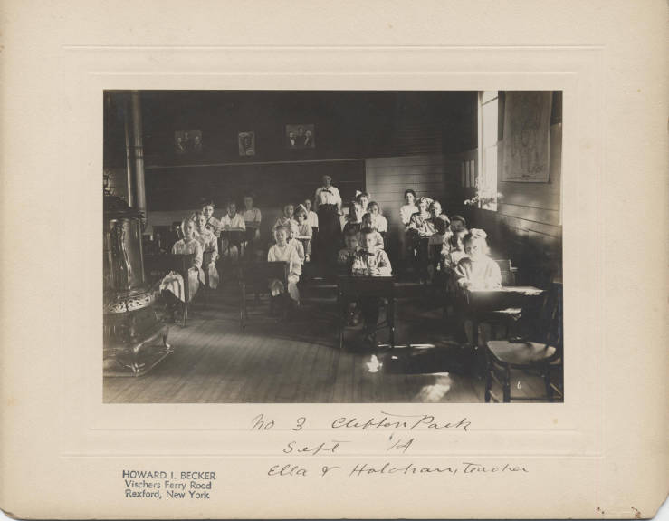 Interior of the Clifton Park District No. 3 School, 1914 page 1