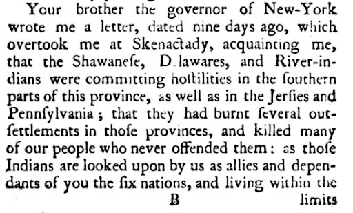 Load Speeches and treaties between William Johnson and the Haudenosaunee, 1755-1756. in Main Document Viewer