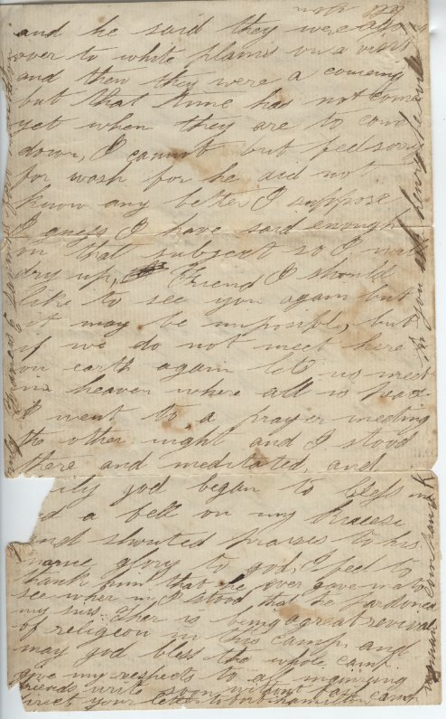 Civil War Francis Sammis Letter 2 page 4
