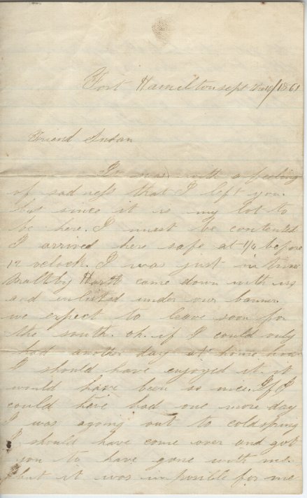 Load Civil War Francis Sammis Letter 3 in Main Document Viewer