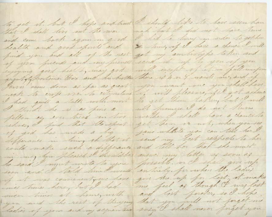 Load Civil War Francis Sammis Letter 3 in Main Document Viewer