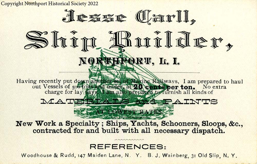 Ship Building Jesse Carll Business Card page 1