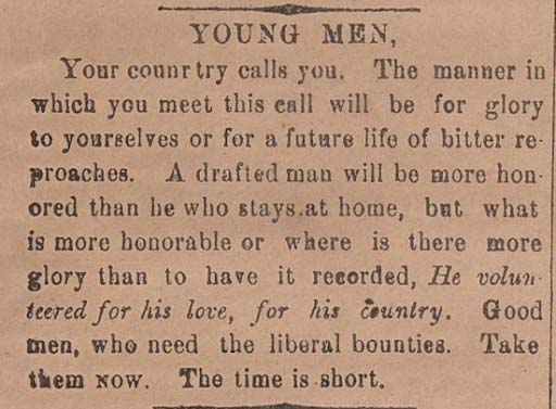 Load Suffolk Weekly Times, Civil War Recruiting 1862 in Main Document Viewer