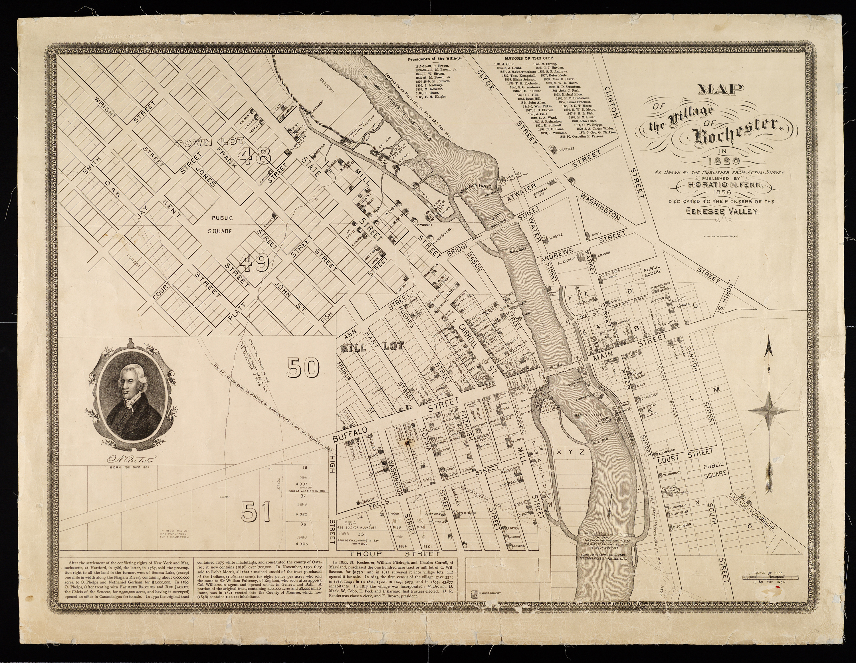 A map of the Village of Rochester in 1820 : as drawn by the publisher from actual survey page 1