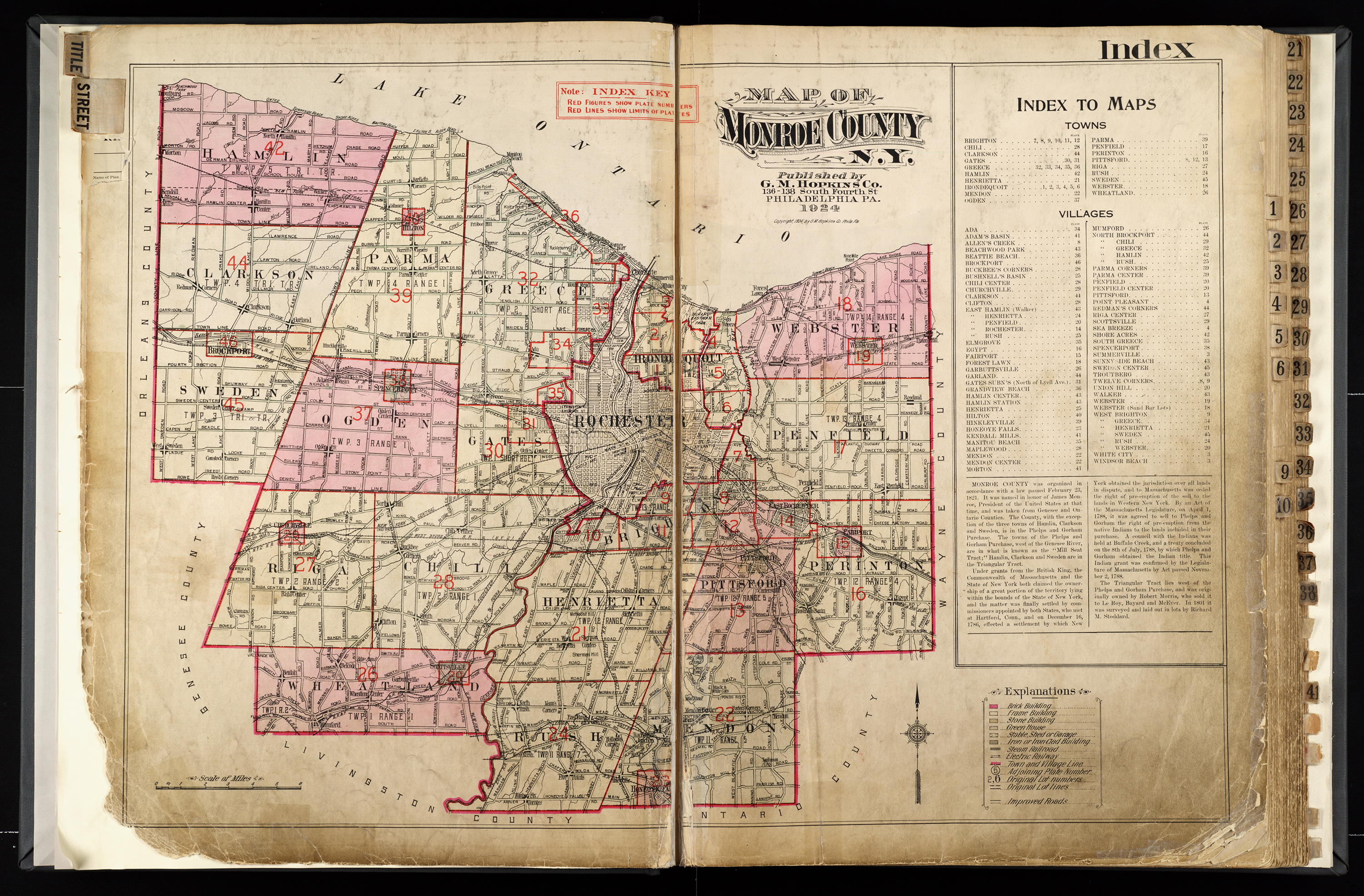 Plat book of Monroe County, New York. Map of Monroe County, N.Y, Plat 28 page 1