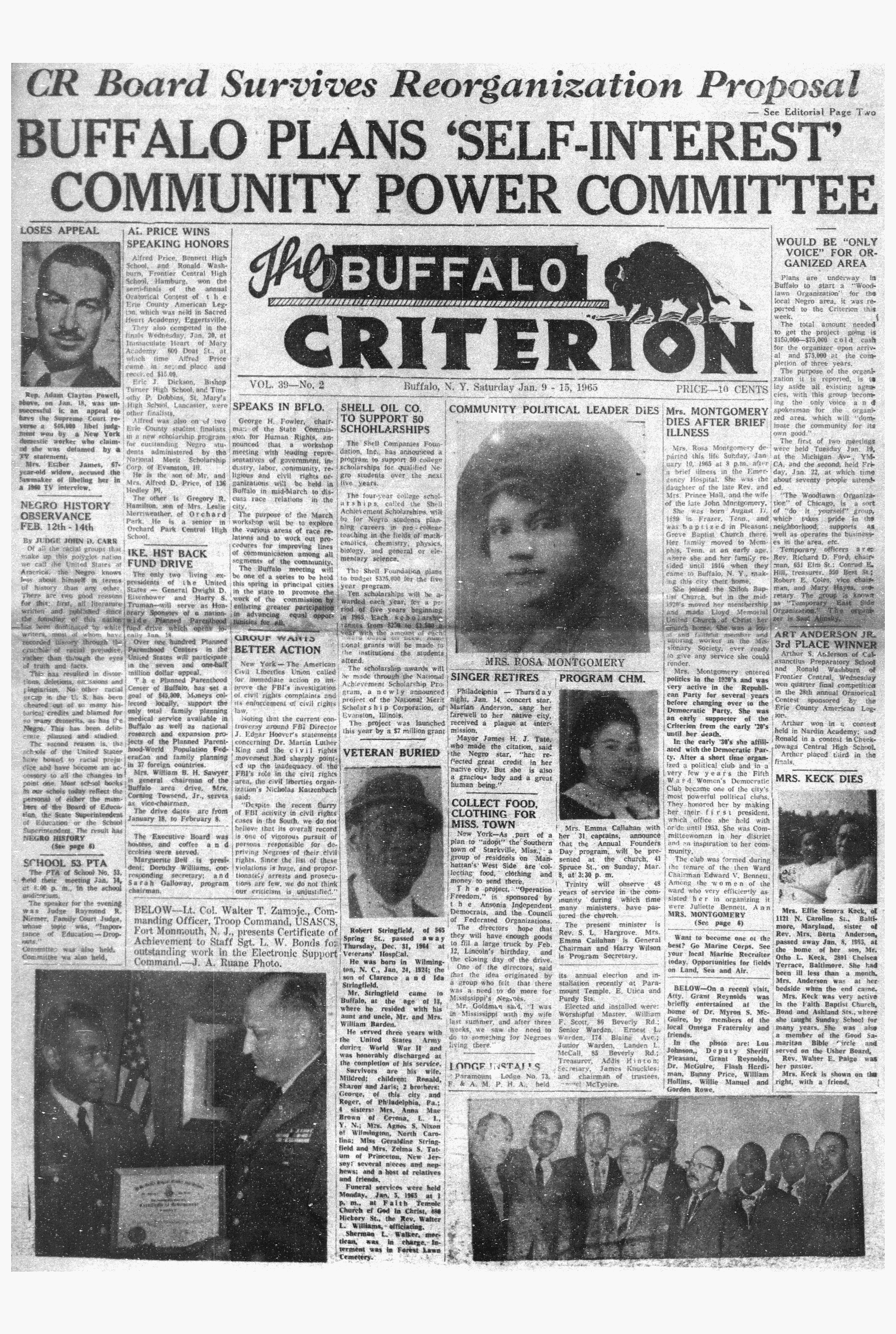 The Buffalo Criterion., January 09, 1965, Page 1 page 1