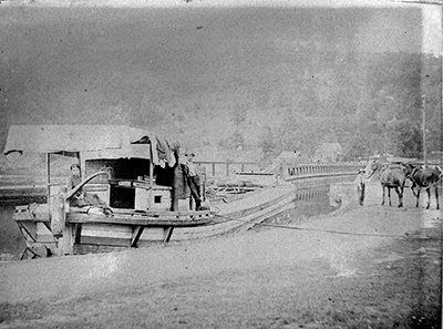 Load Florence, Philip & Ralph DeGroodt at Lackawaxen Aqueduct in Main Document Viewer