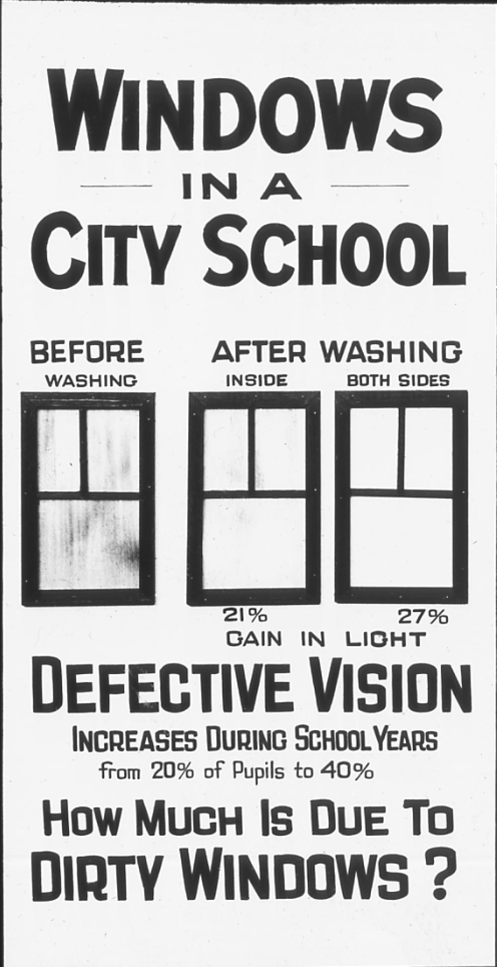 Poster Comparing Dirty Windows to Clean Windows, c. 1900 page 1