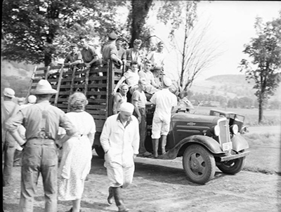 1939 Milk Strike, Truck with Strikers thumbnail page 2