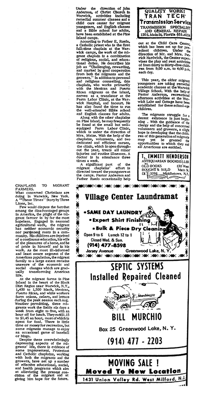 Load Chaplains to Migrant Farmers in Main Document Viewer