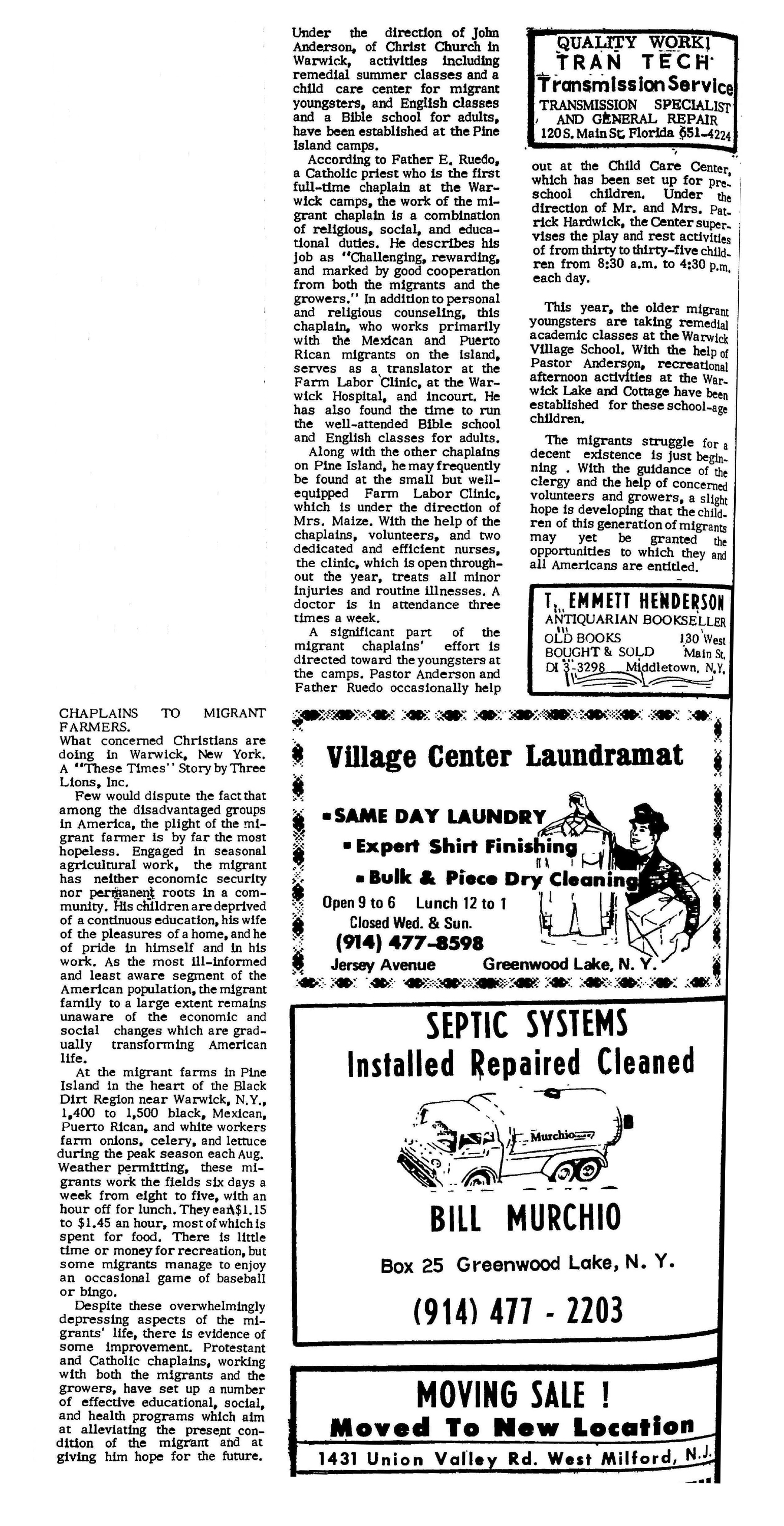 Chaplains to Migrant Farmers page 1