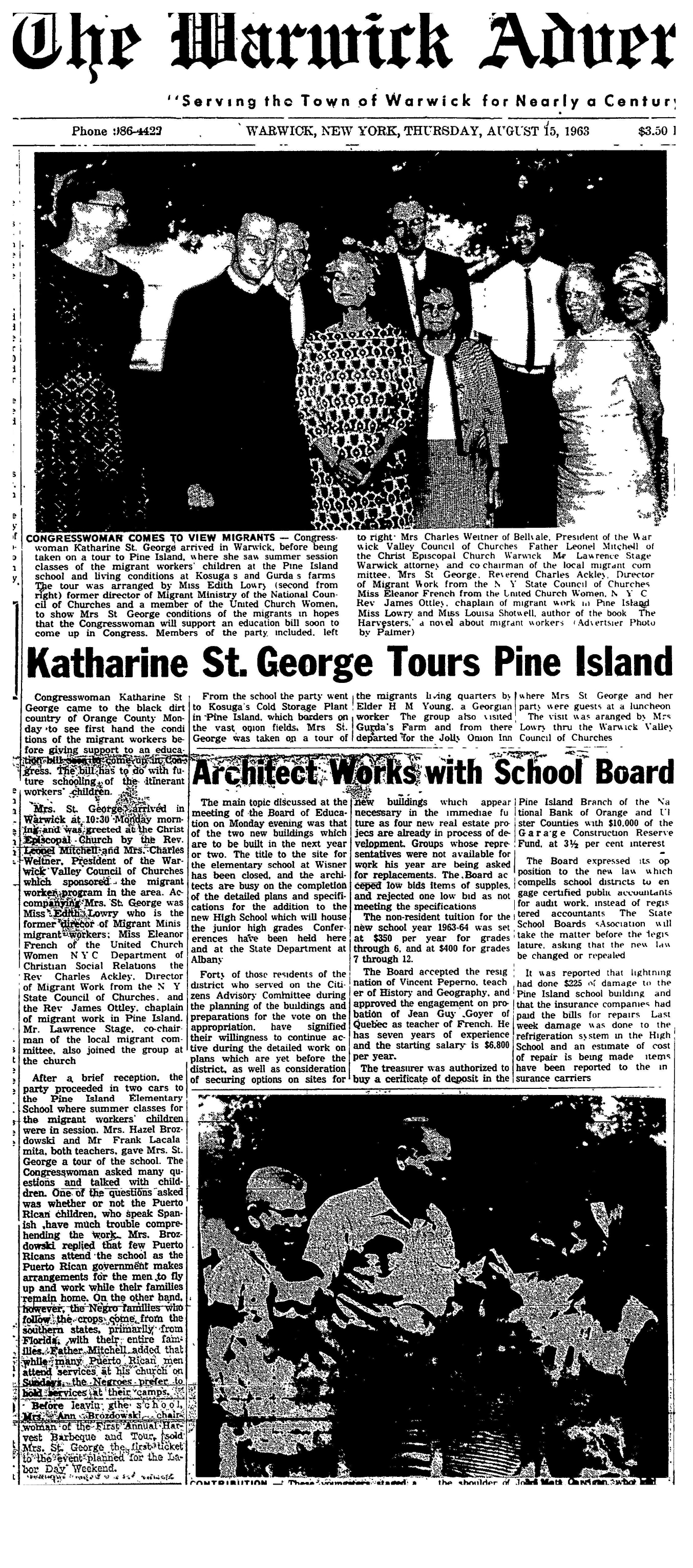 Congresswoman Visits Black Dirt page 1