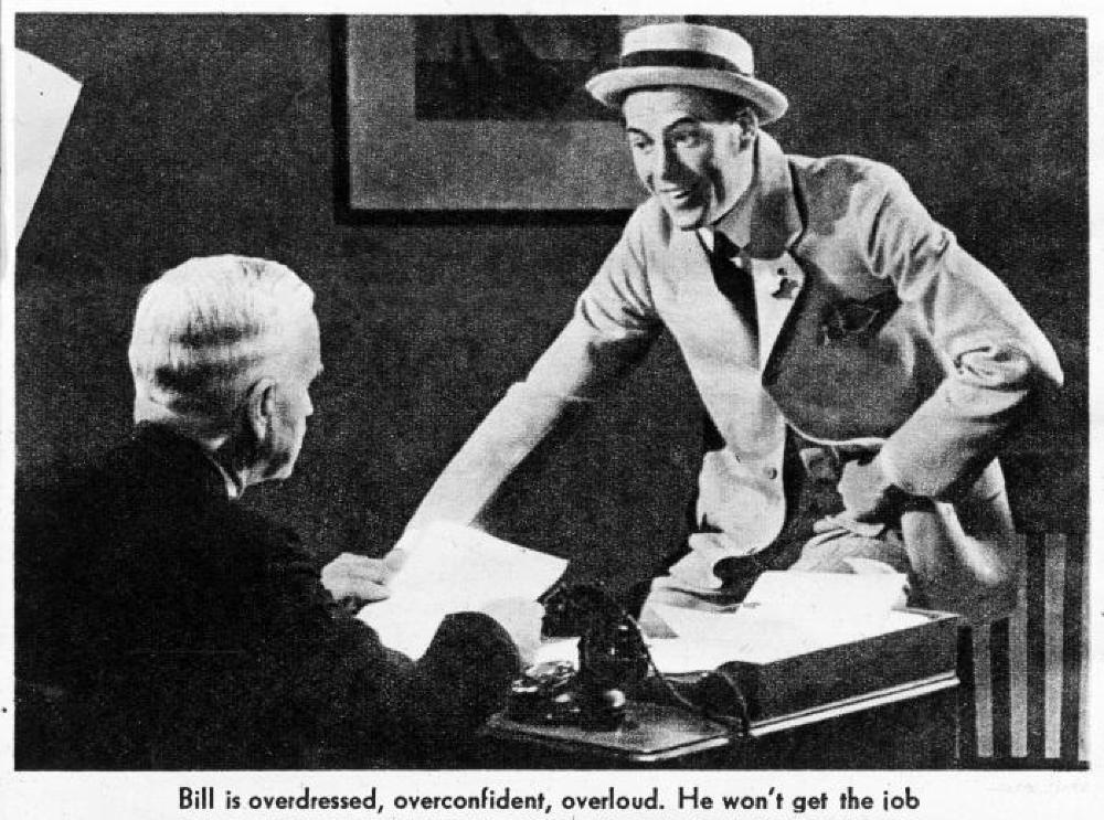 Overdressed, Overconfident, Overloud, Job Hunting, 1924 page 2