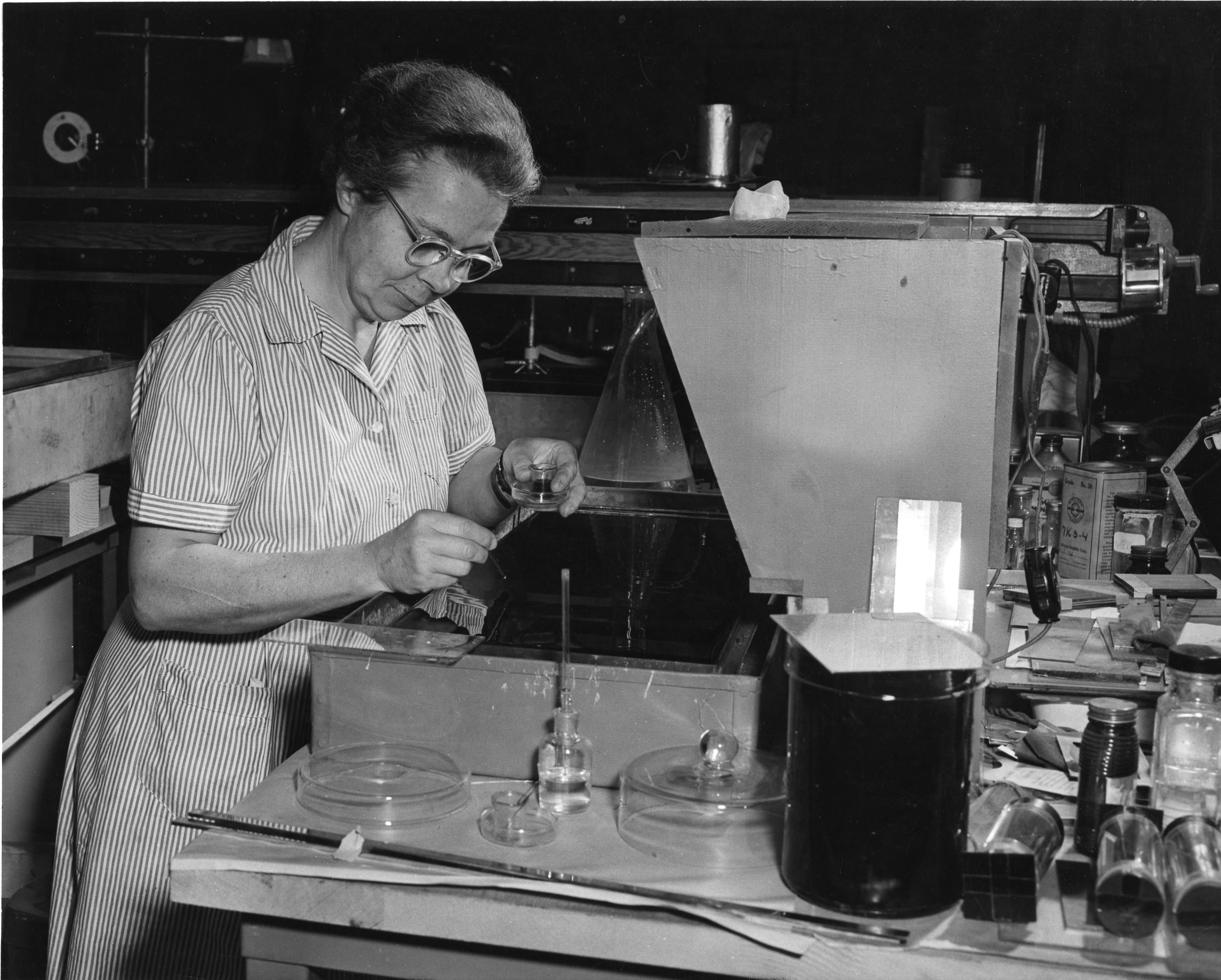 Dr. Katharine Blodgett continues her thin film research at the GE Research Laboratory. page 1