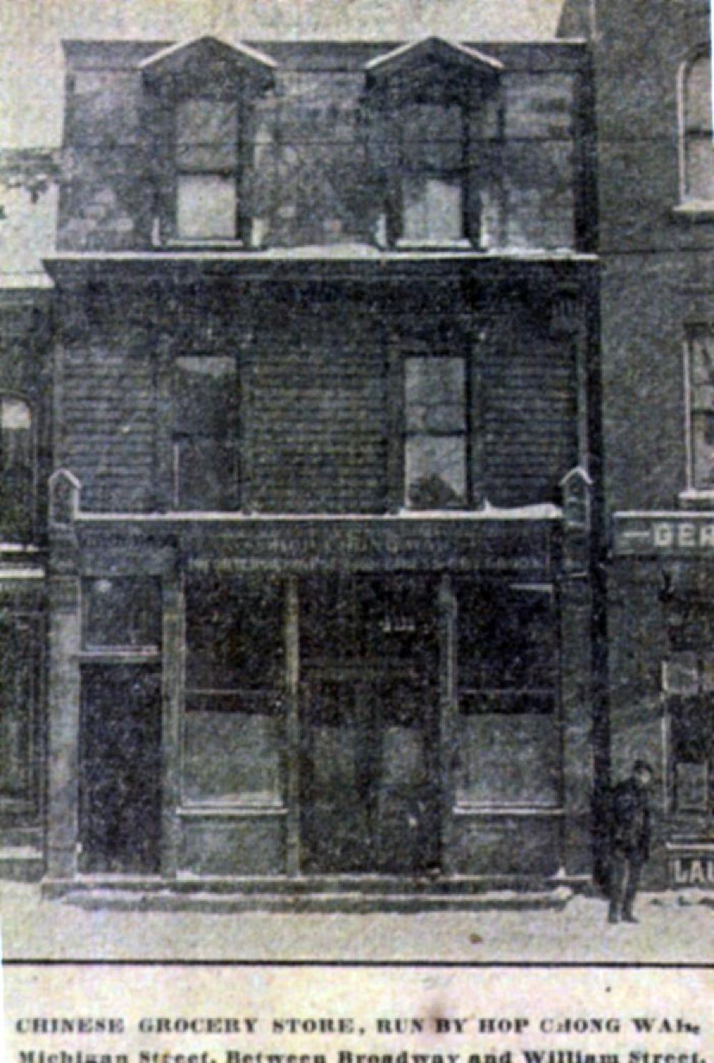 Chinese Grocery Store, Buffalo Times, Buffalo, New York, 1902 page 1